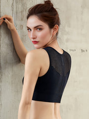 Seamless Wireless Sports Bra Cut Out Design