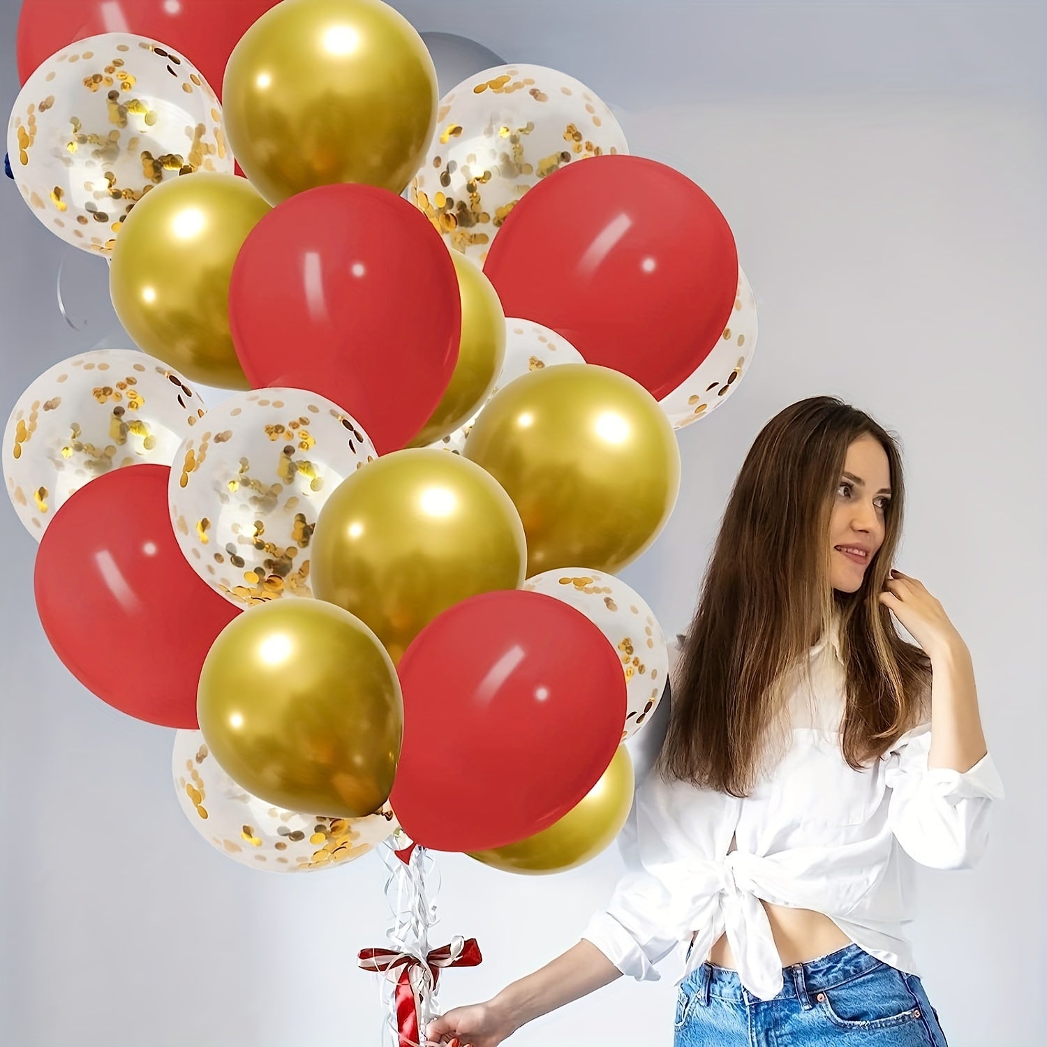 101pcs Red Golden Latex Balloons Garland Arch Kit Wedding Birthday Party Supplie