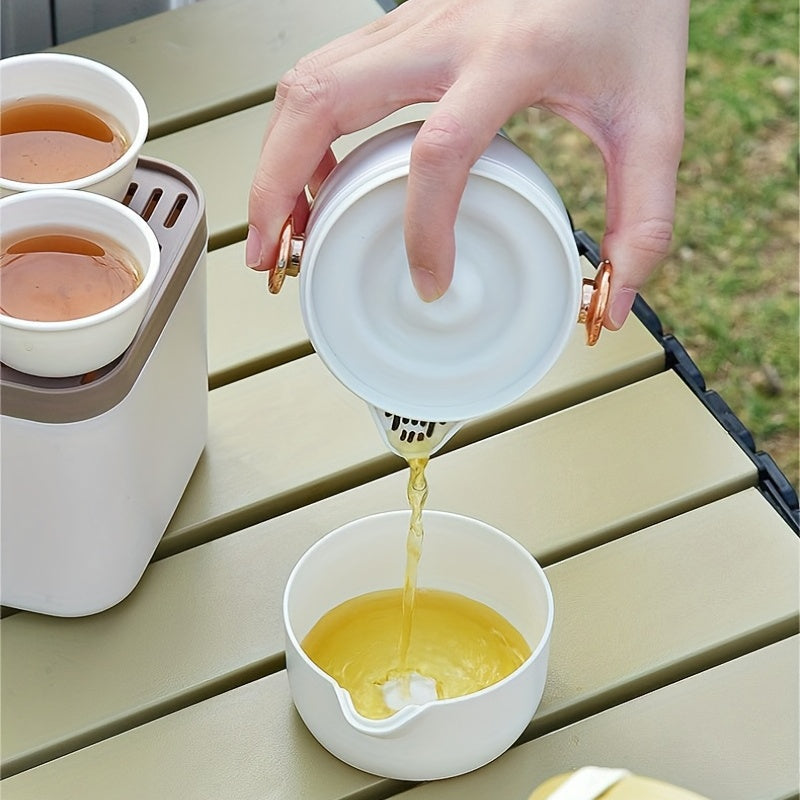 Portable Tea Set 1 Tea Pot & 3 Cups Travel Camping Kung Fu Tea Set