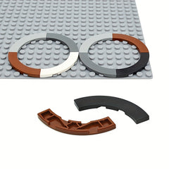 50pcs MOC Building Blocks Set 4x4 Curved Toy 27507 Compatible