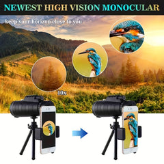 40x60 HD Monocula BAK4 High Power Monocular for Bird Watching