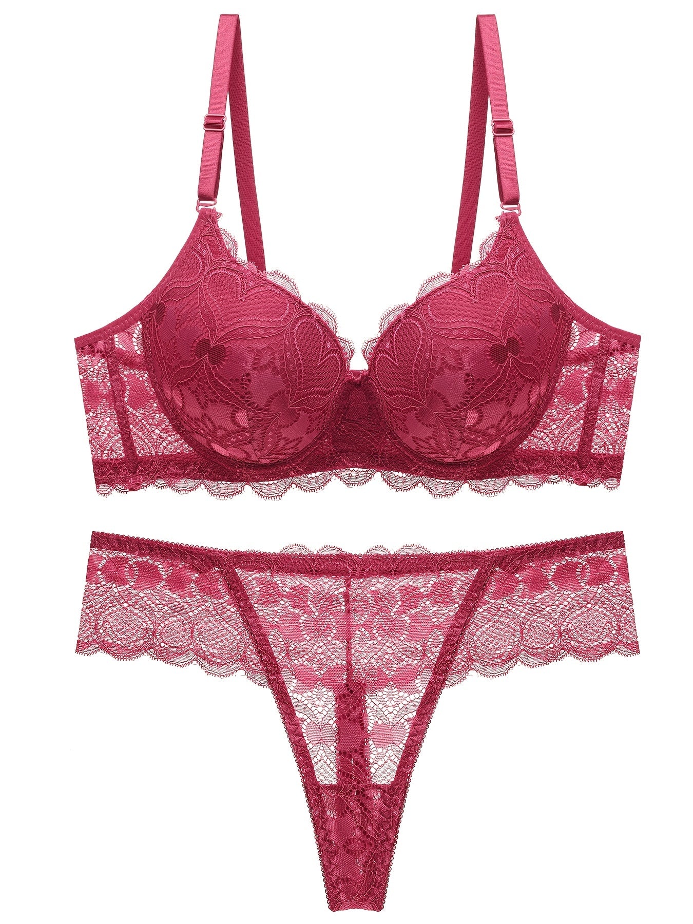 Women's Lace Lingerie Set Sexy Valentines Intimates Bra & Panty