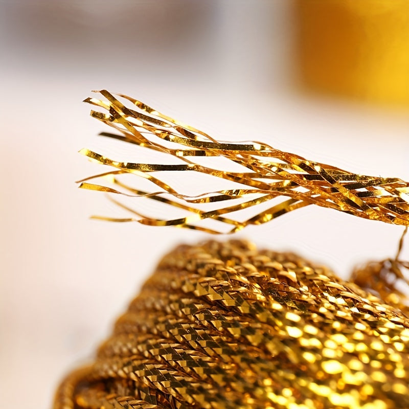 Golden Twine String Twist Ties Coil Ribbon for DIY Craft Jewelry Gift Packing