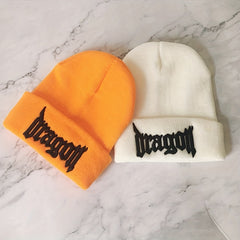 Embroidered Knitted Hat For Men Women Acrylic Fiber Cold Resistant Hat