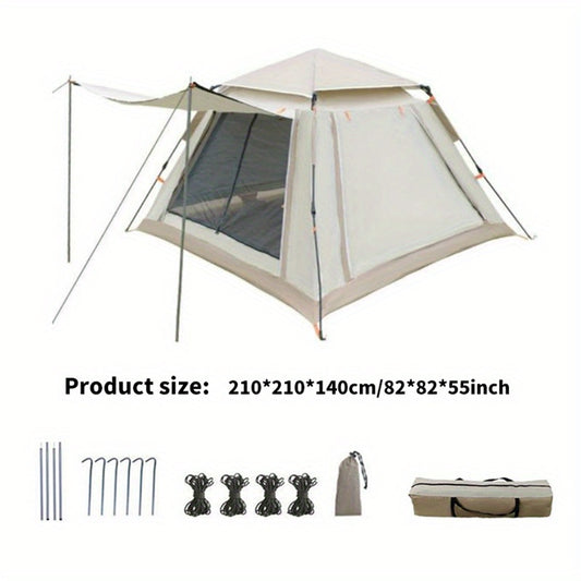 Quick Opening Portable Camping Tent Rainproof Silver Sunscreen