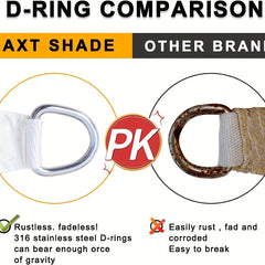 Waterproof Rectangle Sun Shade Sail 3x3m with Rope
