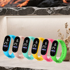 Youth Sports Watch 6pcs Set LED Digital Display Bracelet Unisex