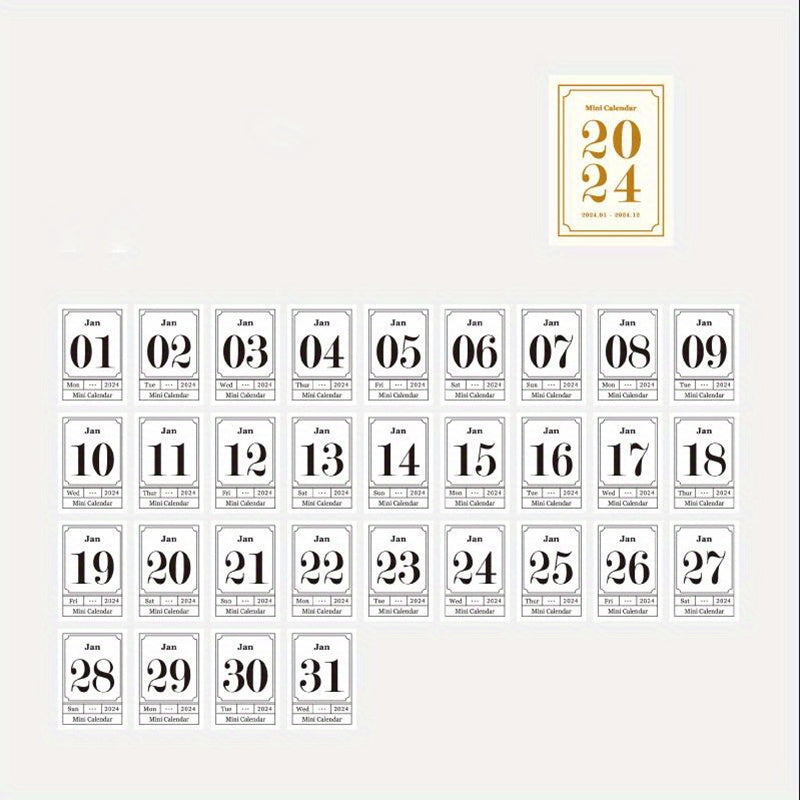 Mini Calendar Book 366 Sheet Tearable Calendar DIY Journal Planner Decoration