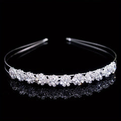 Rhinestone Headband Queen Crown Tiara Head Jewelry Bridal Wedding Hair Accessory