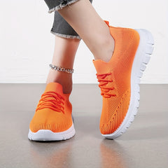 Women's Lightweight Mesh Sneakers Breathable Lace-up Running Shoes