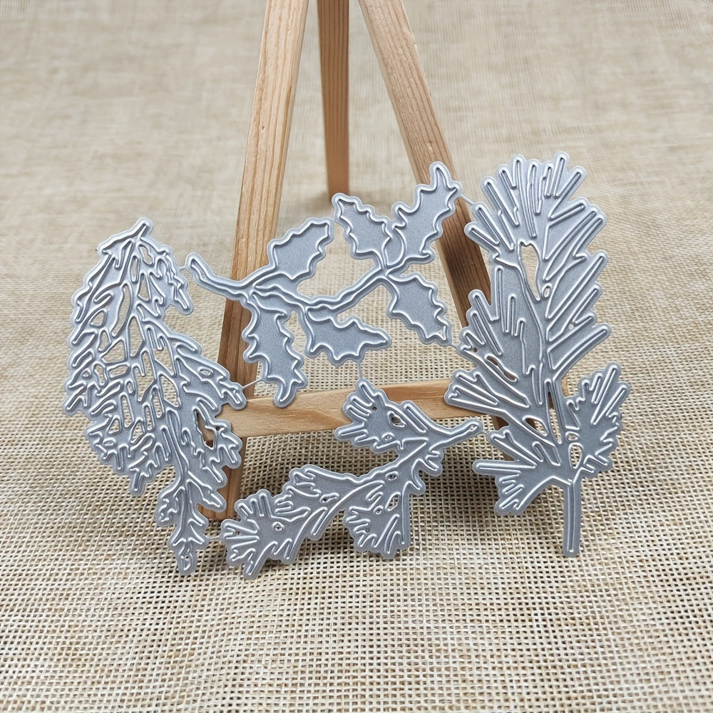 Leaves Set Frame Metal Cutting Dies Scrapbooking Silvery Carbon Steel Embossing
