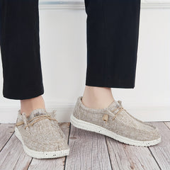 Men's Canvas Slip On Loafer Shoes Casual Anti skid Flat Sneakers
