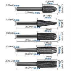 5pcs Rotating Grinding Head for Precision Grinding Tasks