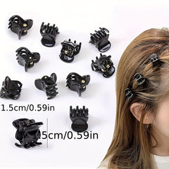 12pcs Mini Hair Claws Plastic Hairpins Hair Clips For Girls