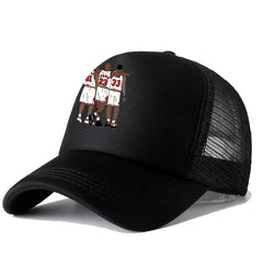 Unisex Mesh Sunshade Breathable Baseball Cap with Stars Embroidery