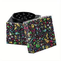 Creative Pattern Square Grinder Spice Crusher Herb Grinder Kitchen Supplies