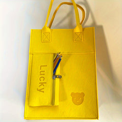 Felt School Supplies Storage Bag Large Capacity Tote Portable Shopping