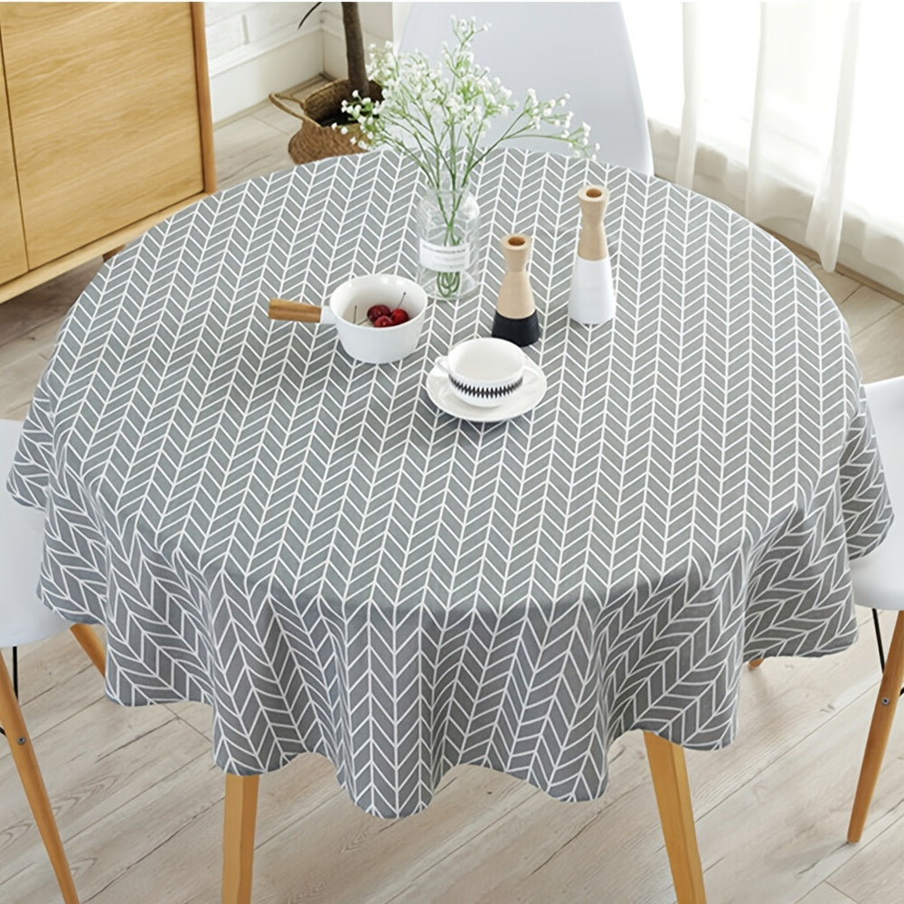 Washable Decorative Tablecloth for Indoor/Outdoor Use - Gray - 119x149