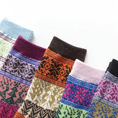 5 Pairs Geometric Pattern Colorblock Socks Women's Stockings