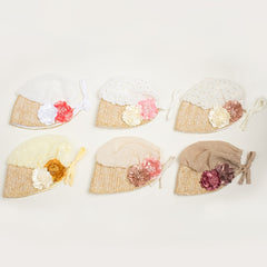 Cloth Flower Baby Court Hat 0-3 Years Old