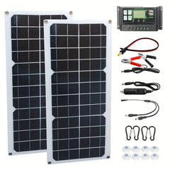 2pcs 30W 60W Solar Panel Kit for Car Yacht RV Boost