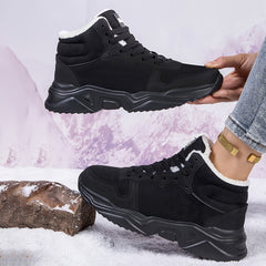 Women's Warm Lightweight Plush Snow Boots Wear Resistance Non Slip Shoes