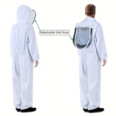 Bee Suit For Men Women Beekeeping Suit + Glove & Hood Size Bee Ou