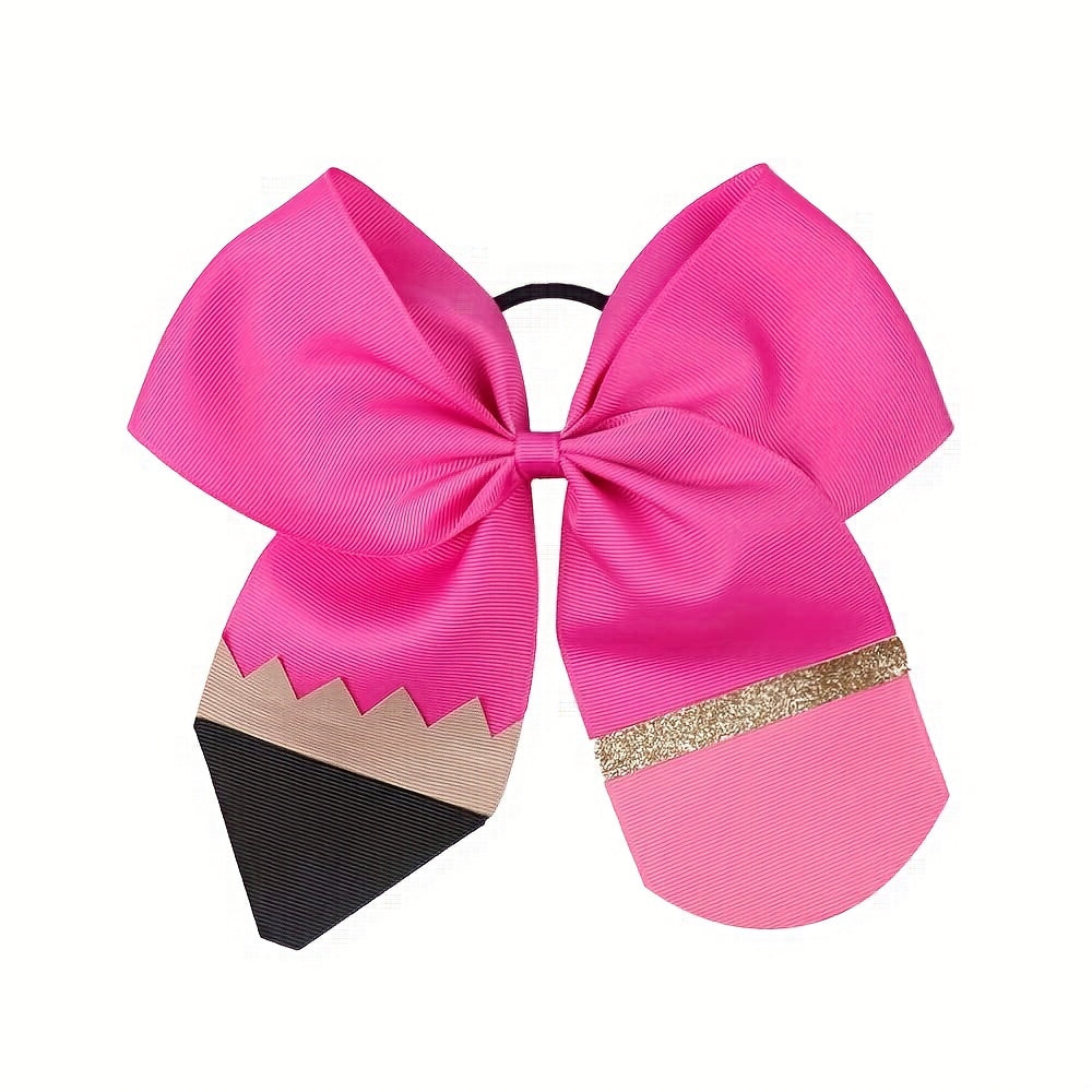Fashionable Pencil Pattern Bow Hair Tie for Girls