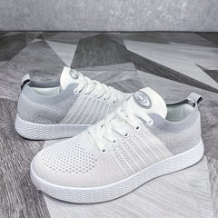 Men's Breathable Slip On Knit Sneakers Casual Outdoor Walking Shoes