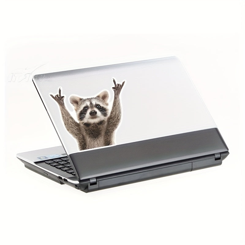 Rocking Raccoon Sticker Car Laptop Wall Window Bumper Sticker