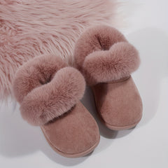 Girl's Furry Snow Boots Warm Cozy Non slip Ankle Boots Plush Comfy Outdoor Shoes