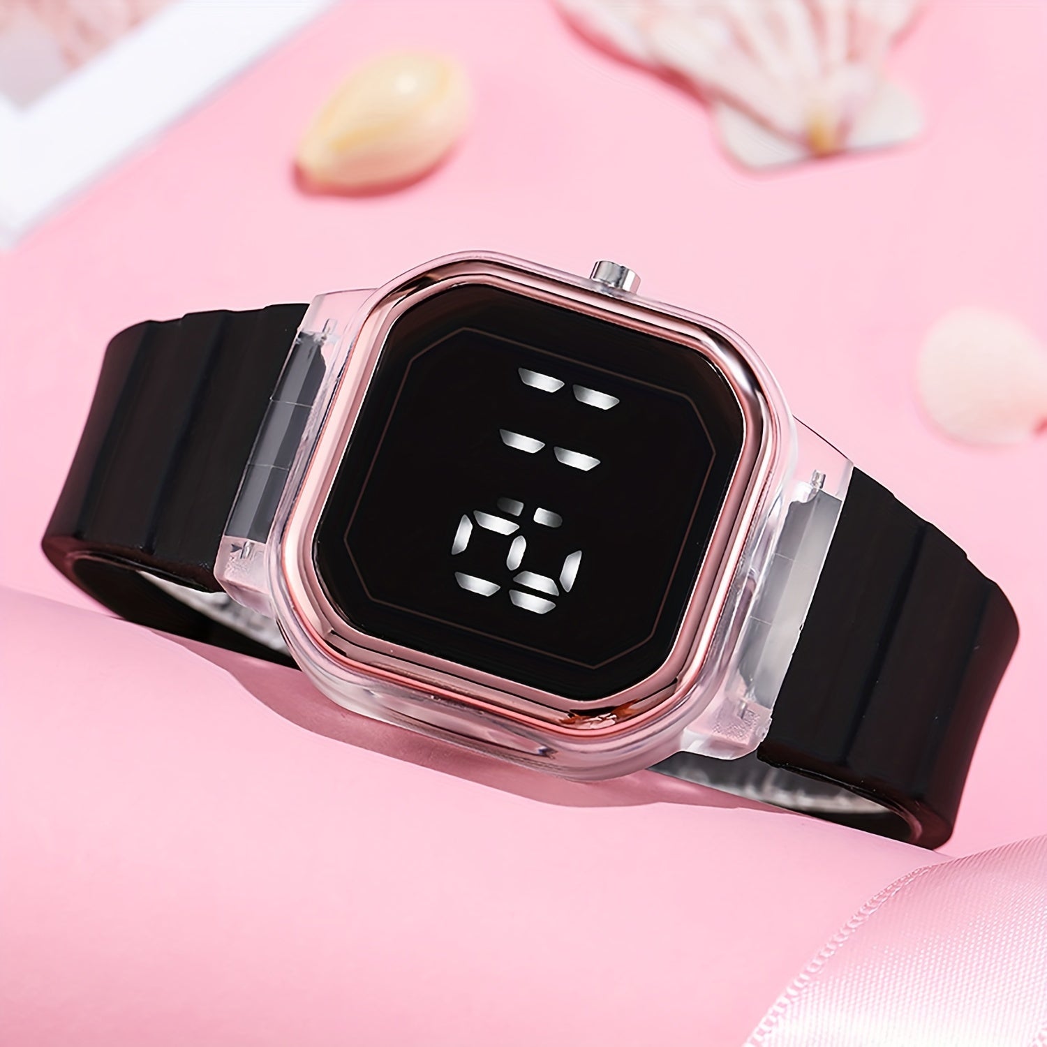 Colorful Digital Watch LED Display Button Setting Electronic Watch