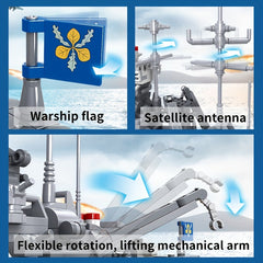 Building Blocks Aircraft Carrier Bismarck Warship Assembly Boys Toys