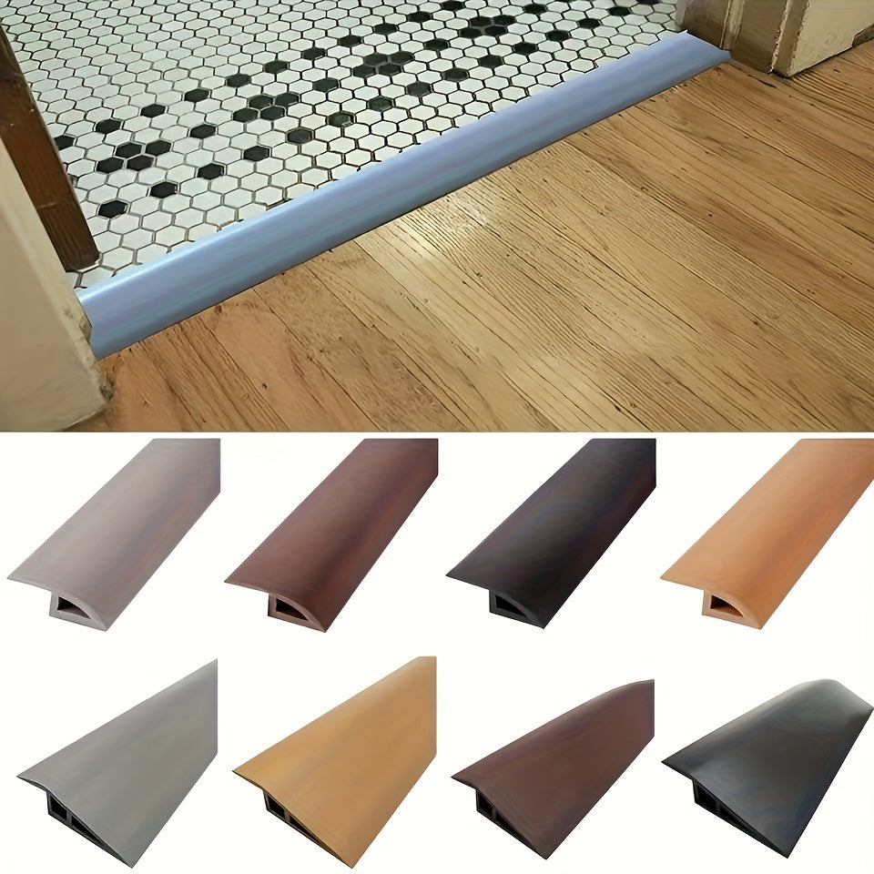 1pc 10 15mm PVC Self-adhesive Floor Mat Flat Button Strip for Flooring Threshold