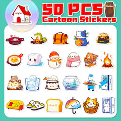50pcs Lively Animal Series Stickers Laptop Helmet Desktop Water Cup Decor