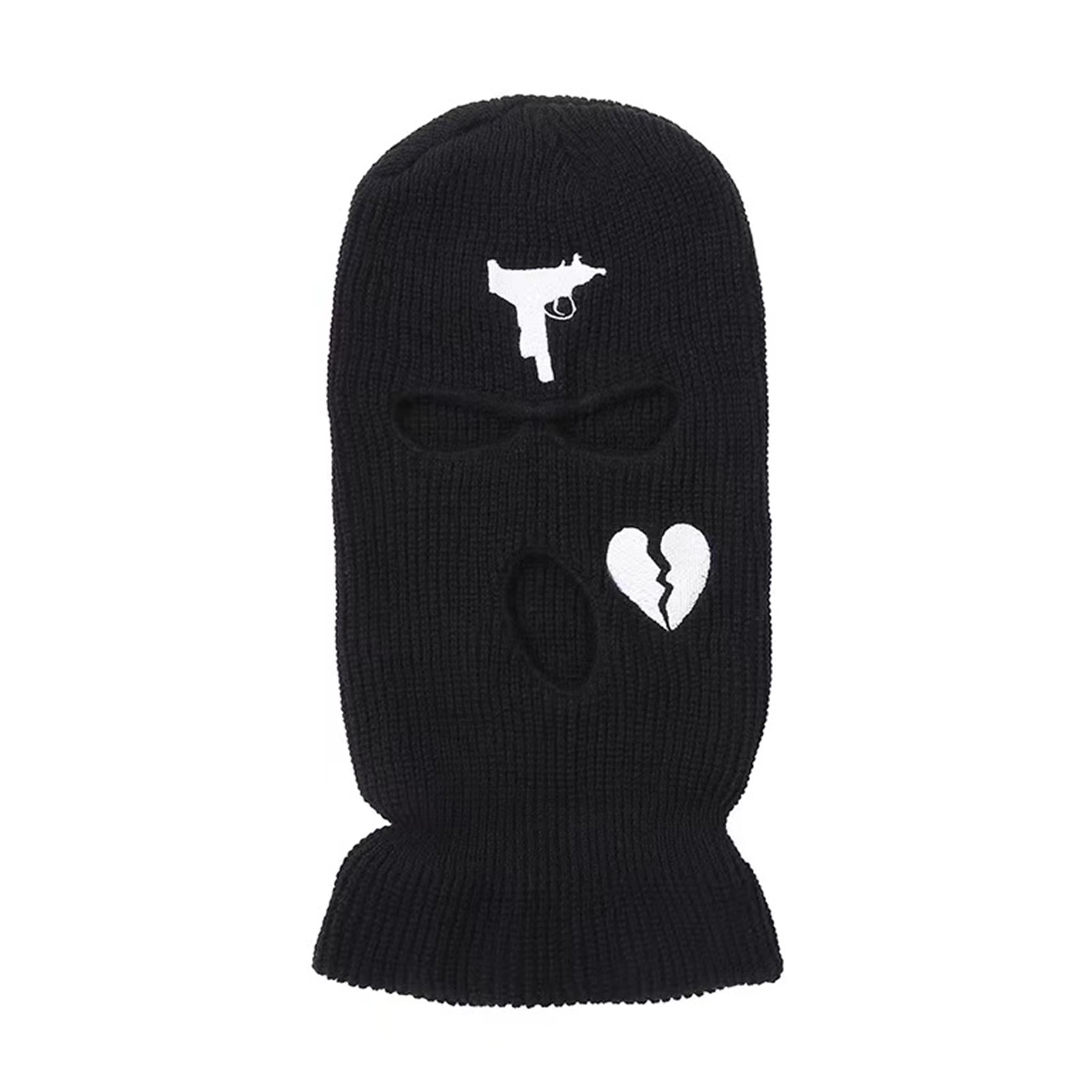 Love Pistol Knitted Hat Embroidery Street Cycling Mask Warm Wool Knitted Hat