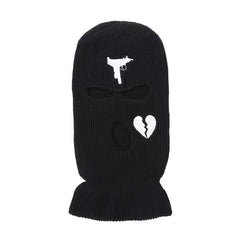 Love Pistol Knitted Hat Embroidery Street Cycling Mask Warm Wool Knitted Hat