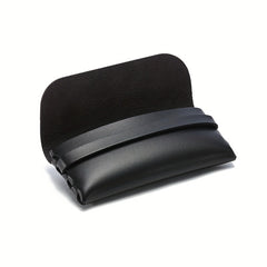1pc Leather Glasses Case Set Soft Bag Sunglasses Pack Box