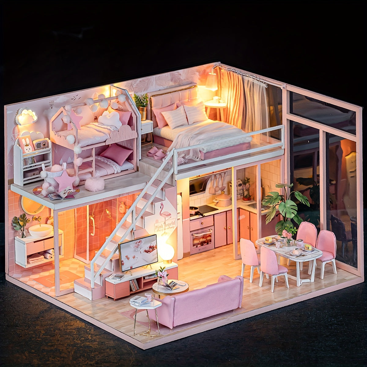 DIY Dollhouse Kit 3D Jigsaw Puzzle Building Model Girl Princess Toys