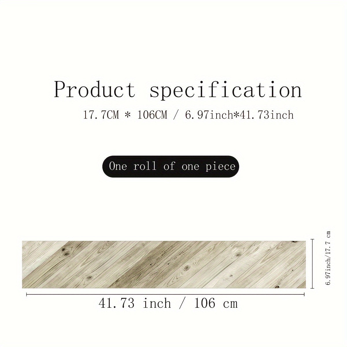 Nordic Wood Grain Stair Decal Moisture-proof Self-adhesive Wallpaper