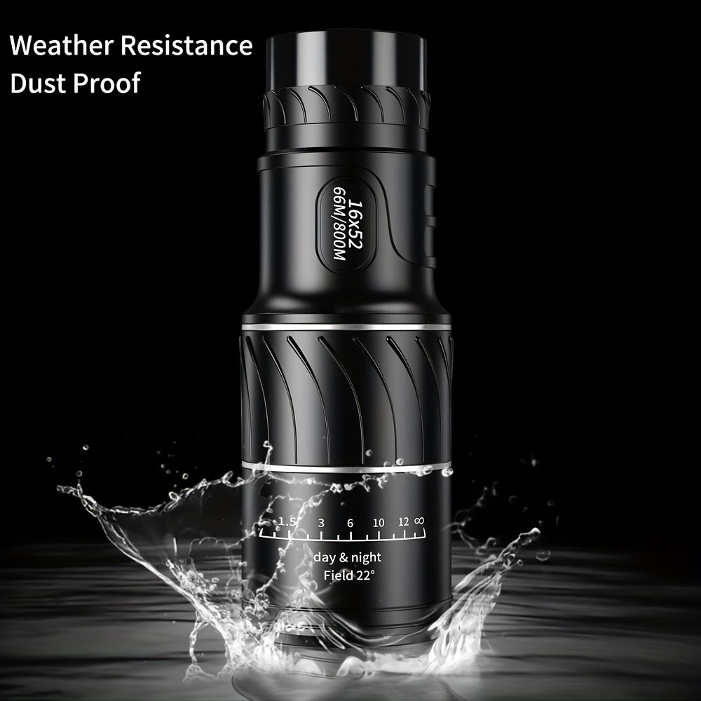 16X52 Outdoor Monocular HD Compact Handheld Telescope for Bird Watching Camping