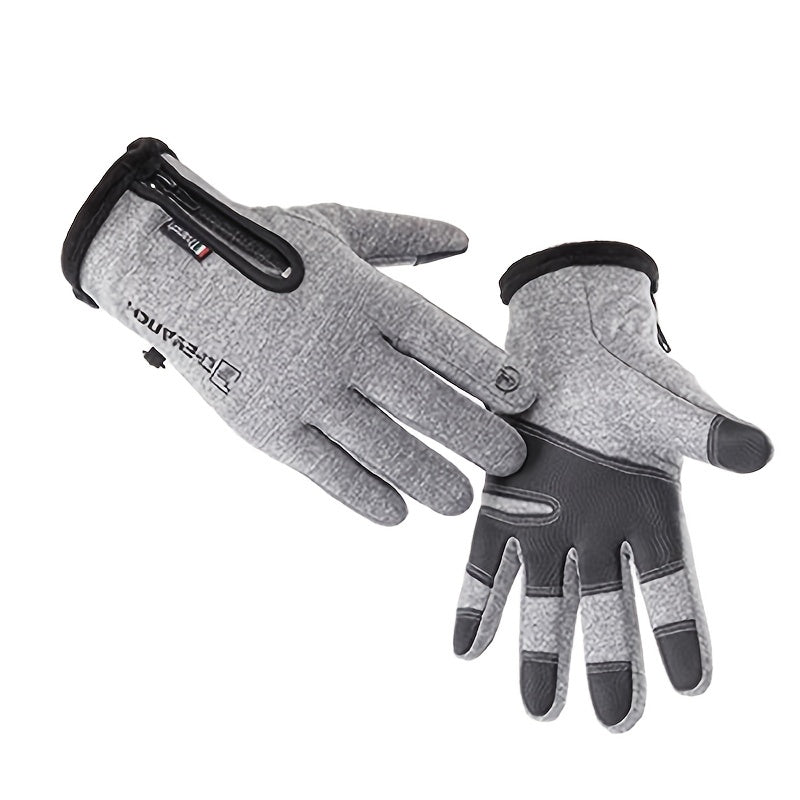 Men's Touch Screen Gloves Windproof & Warm Plush Waterproof Gloves