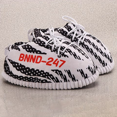 Men's Cozy Striped Indoor Slippers Warm & Soft House Shoes for Winter