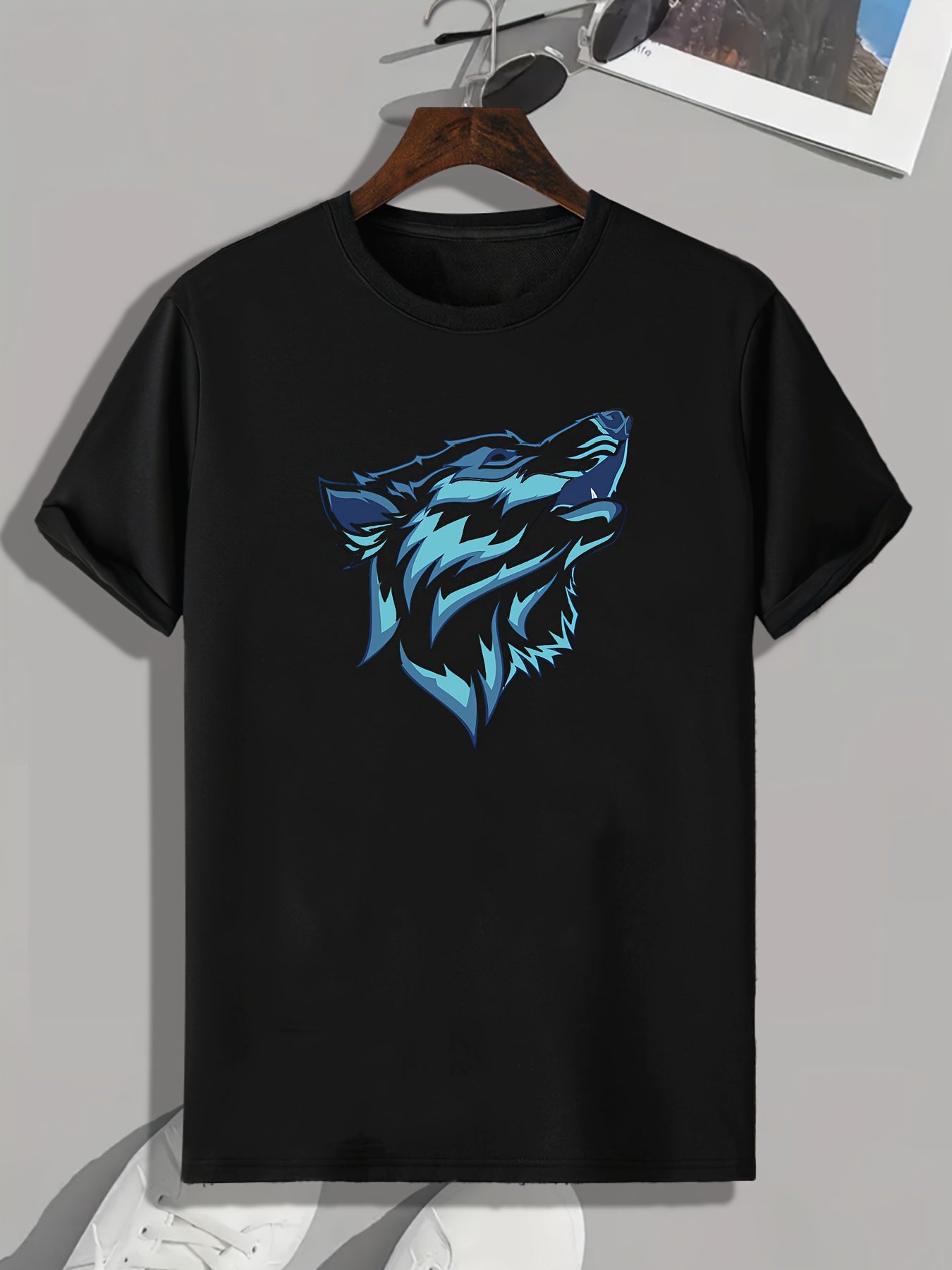Wolf Comics Men's Stretch Tee for Outdoor Summer