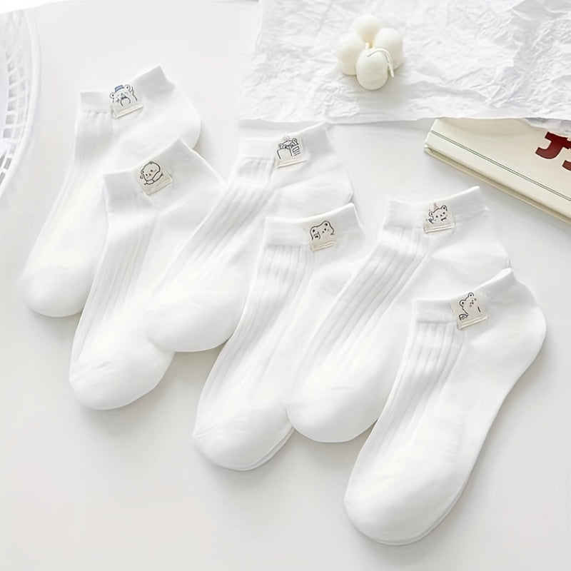 5 Pairs Cartoon Low Cut Ankle Socks Women's Stockings