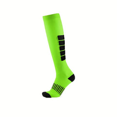 Men's Long Compression Striped Socks for Outdoor Sports