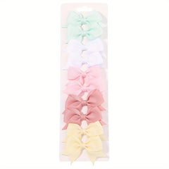 10pcs Baby Girls Bow Hair Clips for Stylish Headwear
