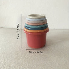 Kids Stacking Cup Toy Set - 8pcs Building Blocks for 1-3 Year Olds