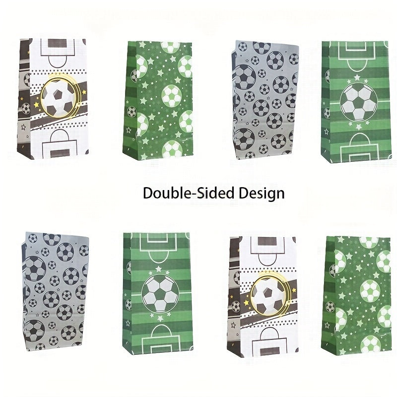 8pcs Soccer Party Bags Soccer Treat Bags Soccer Paper Bags Soccer Candy Bags