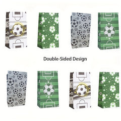 8pcs Soccer Party Bags Soccer Treat Bags Soccer Paper Bags Soccer Candy Bags